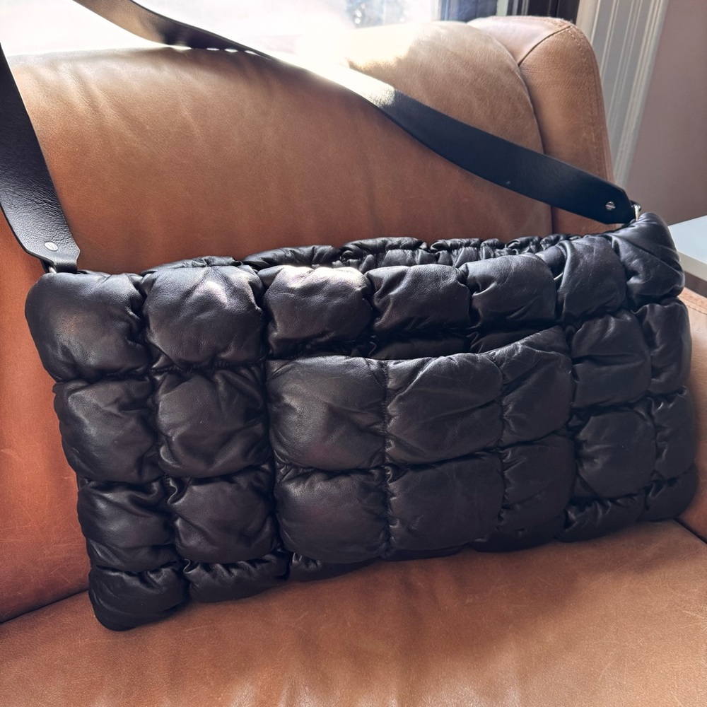 COS Black Quilted Puffer Shoulder Clutch - Picture 5 of 13